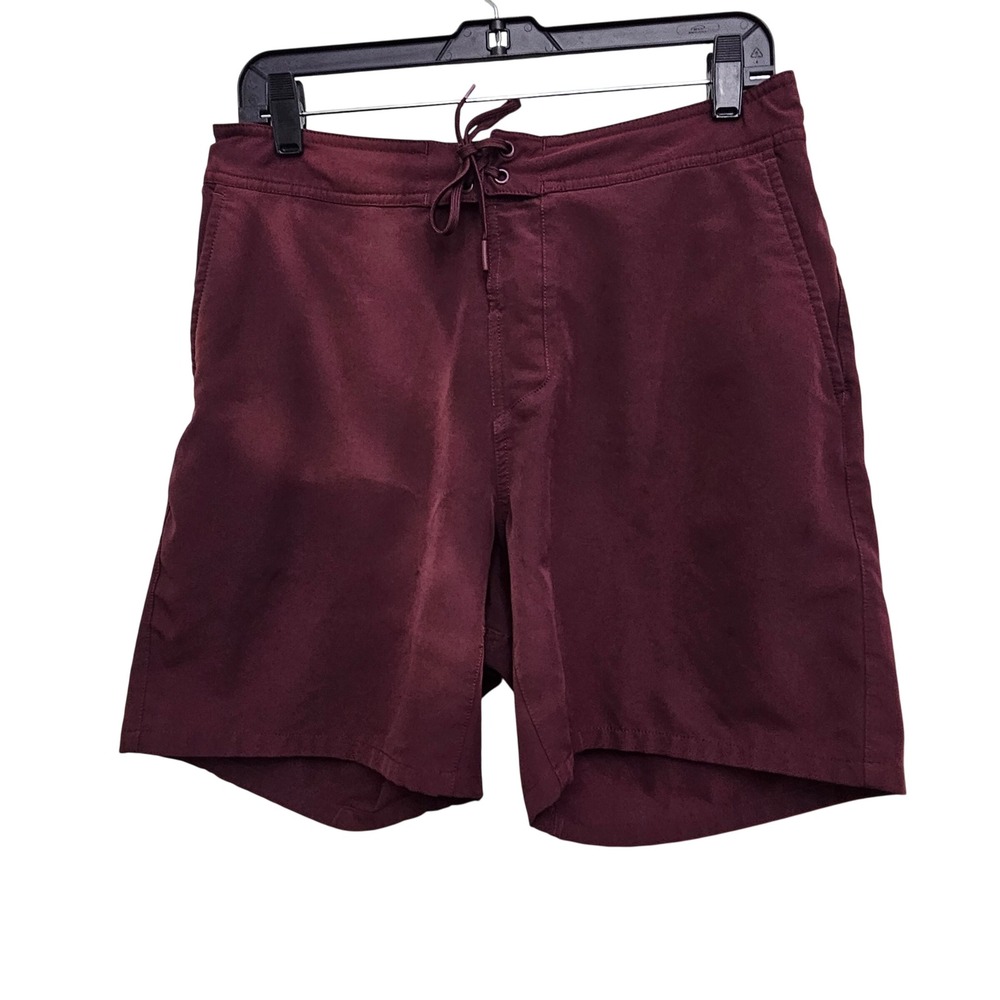 Ten Thousand Shorts Mens M Burgundy Quick Dry Zipper Pocket  Gorpcore